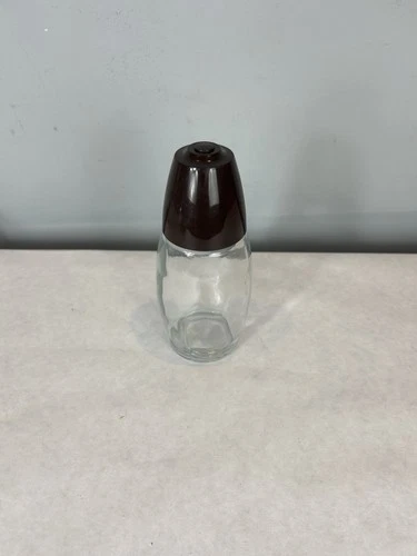 Vintage Gemco Corning Corelle Sugar Shaker Pour Container Dark Brown Lid