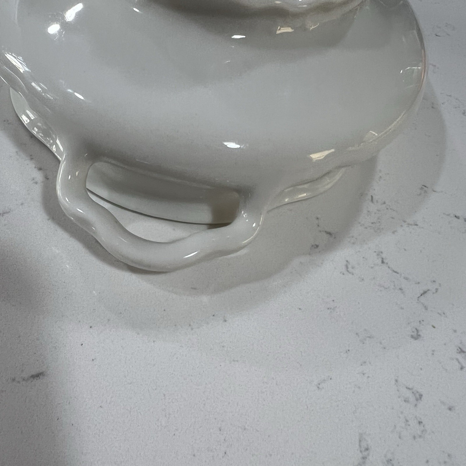 Vintage Covered Dish Tureen Soup Serving Bowl O. P. Co. Syracuse White Lid China