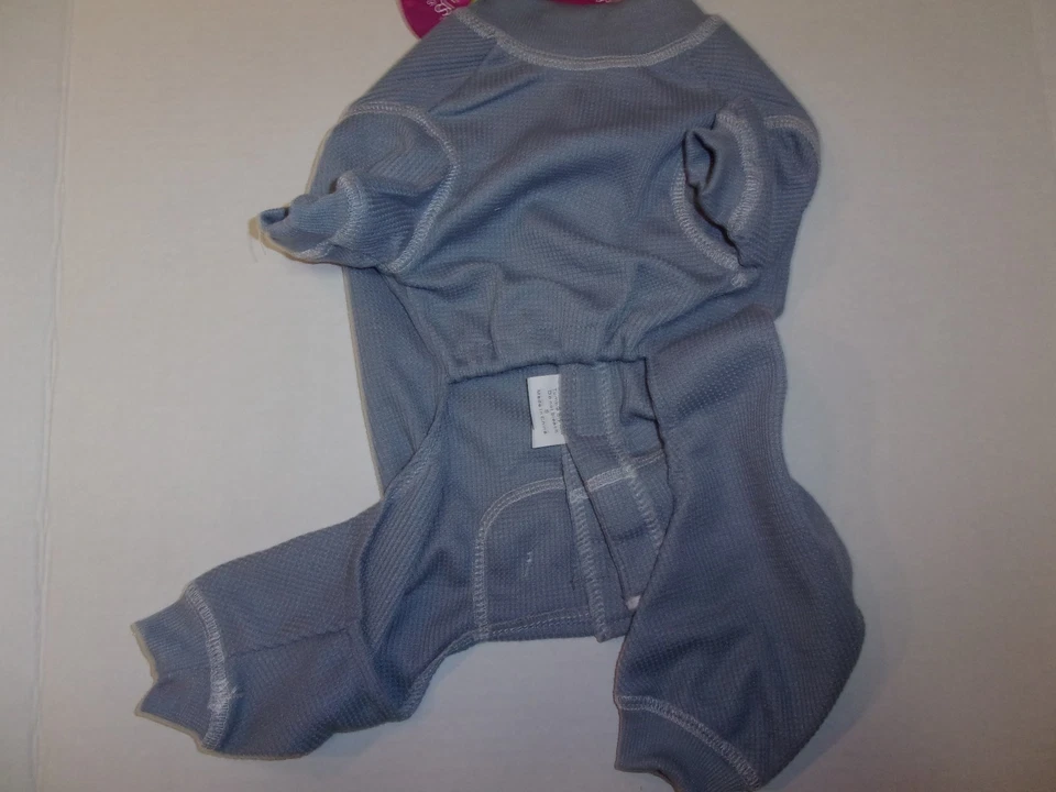 Pijama Térmico Gris Azul Perro XS S XL Nuevo Cachorro Mascota Petrageo Invierno Pjs Foto 2 de 2