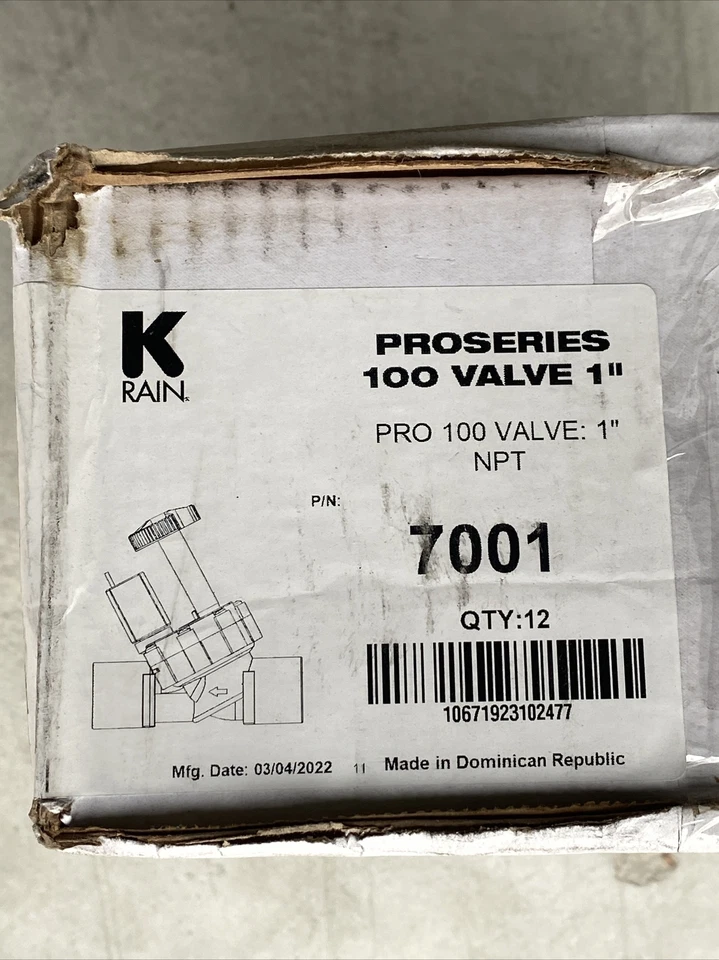 Box Of (12) KRain 7001 , 1" Threaded Pro Series Electric Sprinkler Valve NPT New - Image 3 of 4