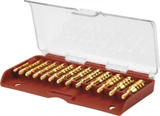 Tipton 13-Piece Brass Jag Set with Storage Case for Rifle Cleaning and