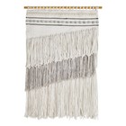 TEMARA BEAUTIFUL HANDMADE CREAM GREY TRANSITIONAL WALL HANGING **NEW**