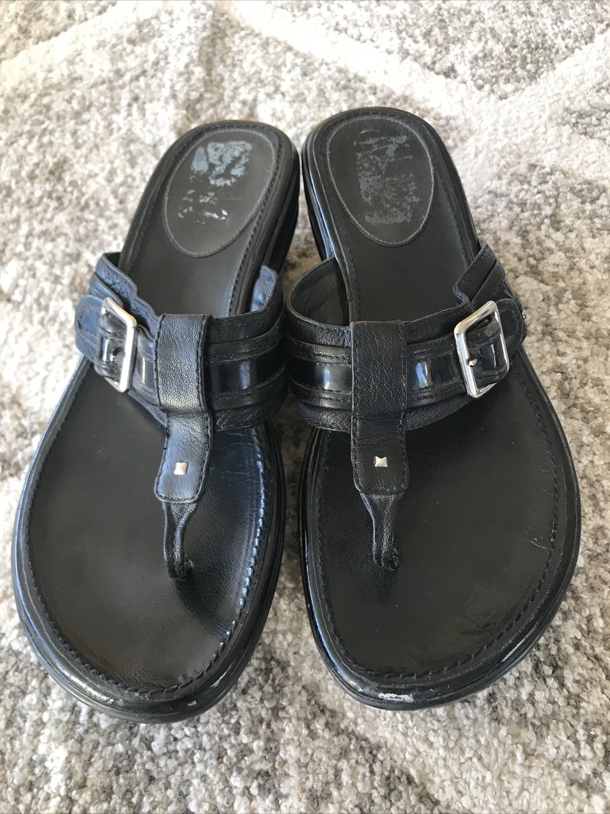 Sandali da donna Cole Haan Nikeair 9B in pelle perizoma argento peltro