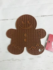 New Holiday Time Christmas Gingerbread Man Silicone Trivet