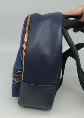 Coach Denim Star Patchwork Mini Charlie Backpack Purse  display picture 1