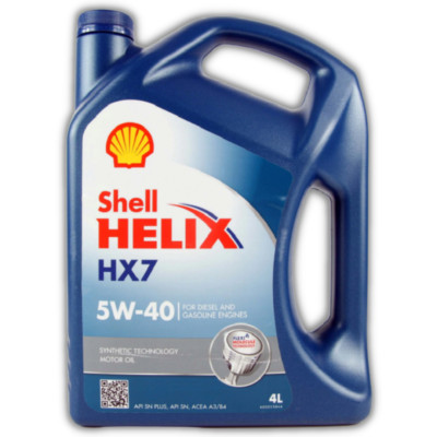 4 Liter Shell HELIX HX7 5w40 passt für MERCEDES VW OPEL RENAULT FIAT Motoröl
