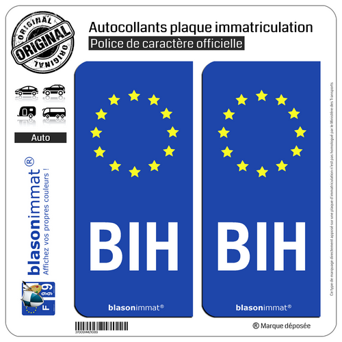 BOSNIE Lot 4 Vinyl Stiker autocollant Drapeau flag Herzegovina-Neretva