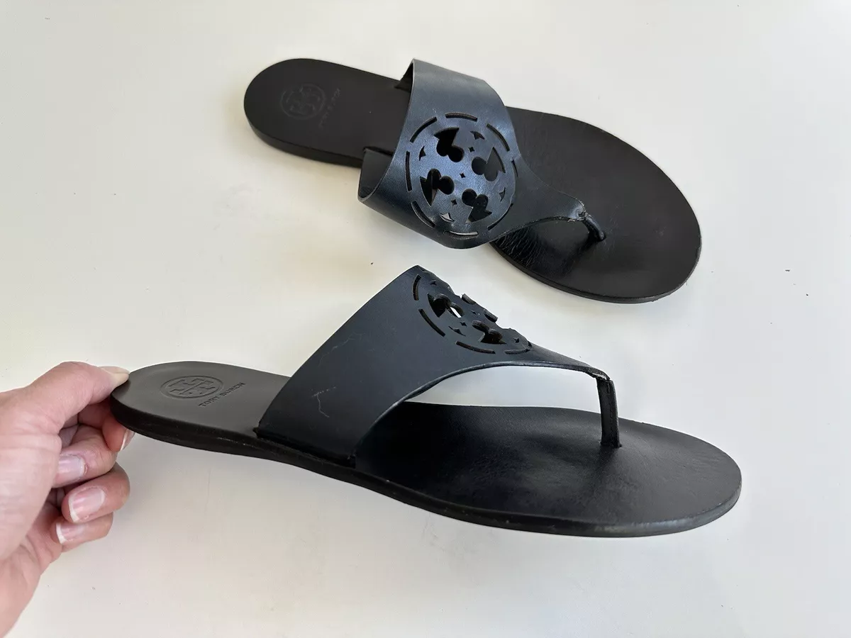 TORY BURCH Zoey Logo Thong Slip On Sandals size 8.5