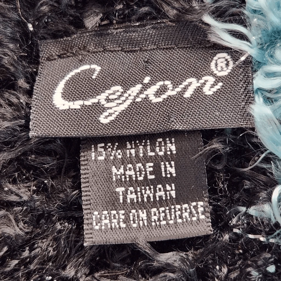 Bufanda tejida a rayas coloridas Cejón con flecos talla única Foto 4 de 4