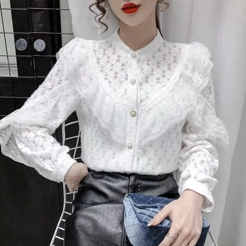 Womens tops best sale with ruffle sleeves
