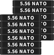 12 Pack 5.56 NATO Magazine Marking Bands 5.56 Magazine Caliber Identification