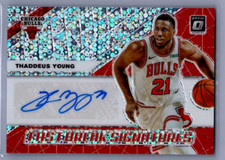 THADDEUS YOUNG 2019-20 Donruss Optic Fast Break Signatures Disco #FB-TYG Auto