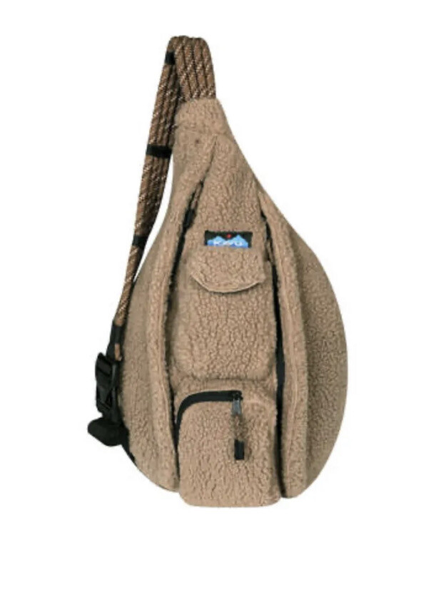 KAVU Fleece Full Size Rope Bag Sling Bag Brown Tan Urban  display picture 1