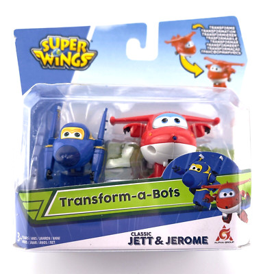 Super Wings Transform-a-Bots 2 Pack  2'' Scale  Classic Jett and Jerome