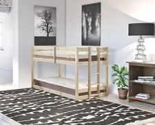 Bunk bed, Heavy Duty Pine bunkbed 2ft 6 Small Single, Made in UK (EB139)