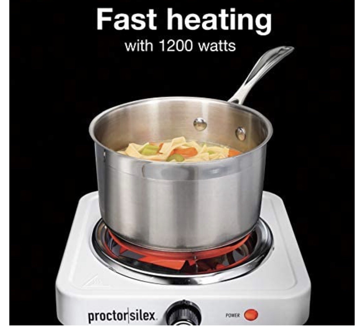 Proctor Silex Electric Single Burner Cooktop Hot Plate, 1200 Watts | eBay