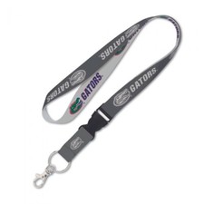FLORIDA GATORS LANYARD KEY CHAIN W/ DETACHABLE BUCKLE 1" W 22" L NCAA