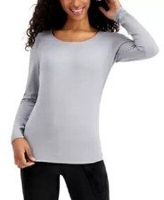 32 Degrees Base Layer Scoop-Neck Top Heather Steel XL