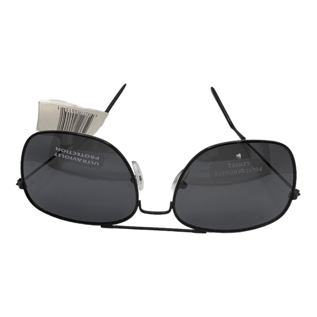 Aviator sunglasses black UV protection polycarbonate lenses-image