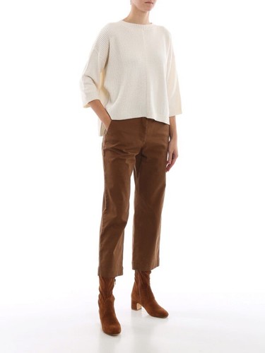 Max Mara Weekend • Ivory Wool/Cotton Oversized Jumper Sz 14-16-18 UK/48”. BNWT - Picture 3 of 8