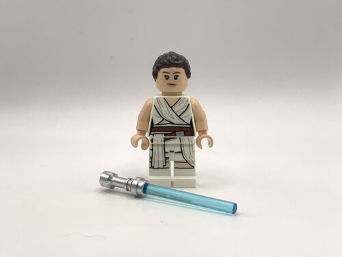 Lego Star Wars Minifigure Rey Skywalker White Tied Robe Jedi 75284 75250 - Afbeelding 1 van 1