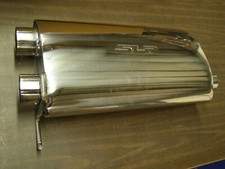 Nos Slp Stainless Steel Muffler Powerflo 3 Inlet 2.5 Outlet Universal App.