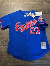 Vladimir Guerrero Montreal Expos 27 Blue Mitchell  Ness Jersey Size 44 auth