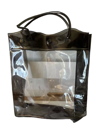 Mini sac de plage plastique transparent 18x20x6 cm