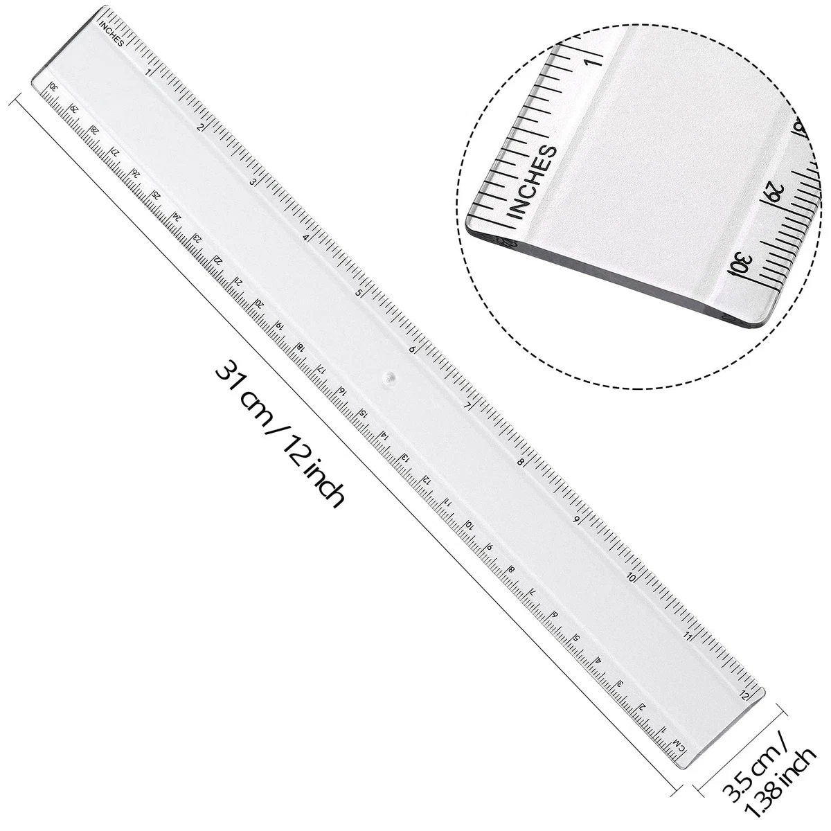 1.38 inches on a cheap ruler