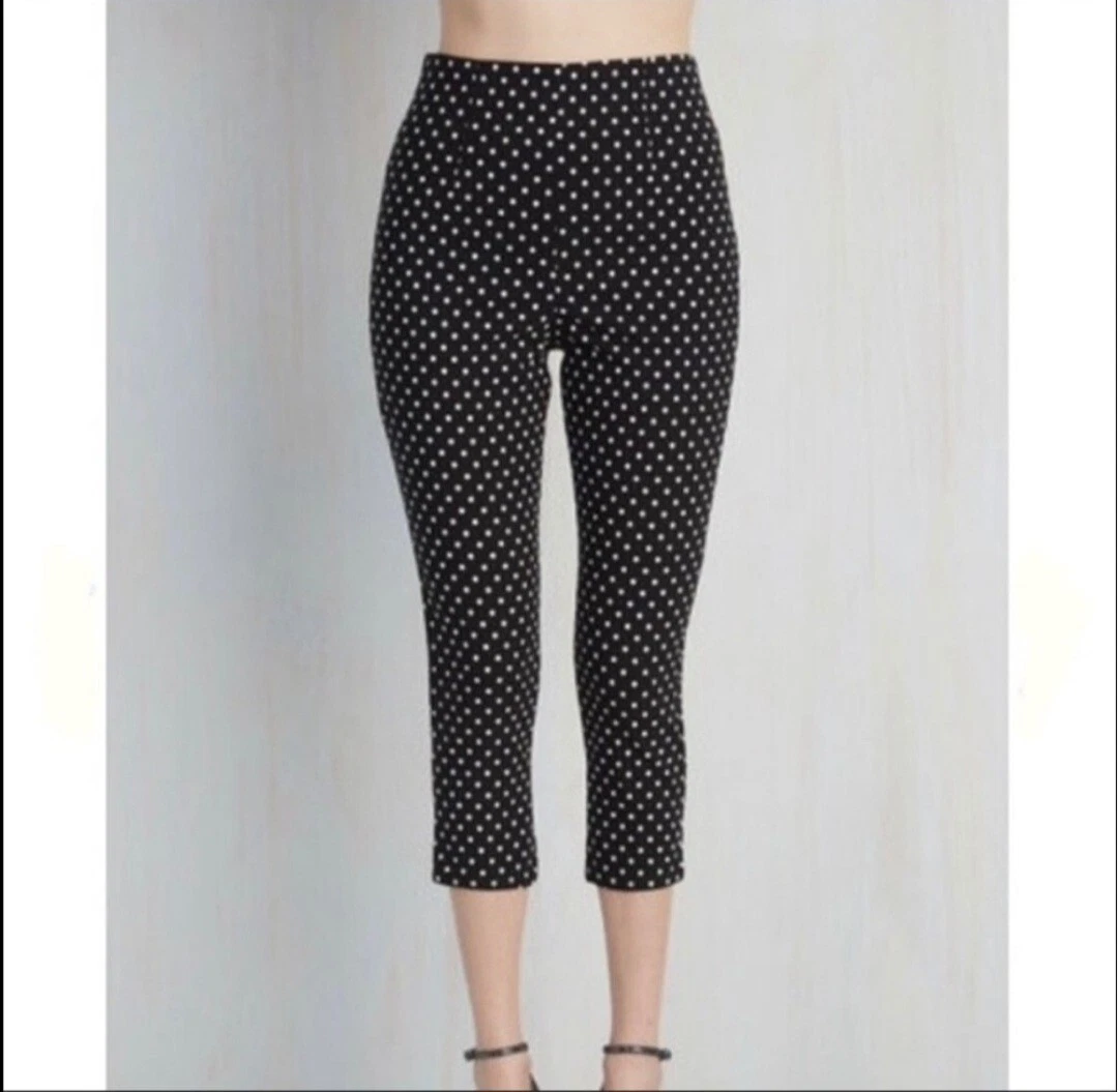 Black and white store polka dot pants