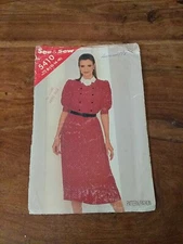 Butterick See & Sew 5410 Misses Dress Double Breasted Blouson Sz 12-16 UNCUT 