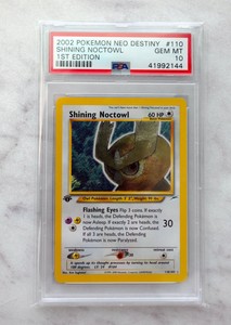 Shining Noctowl Holo Pokemon Card 1st Edition Neo Destiny 110/105 BGS