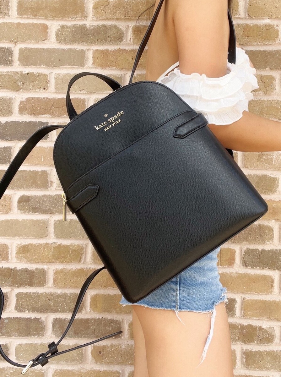 Kate Spade New York Staci Dome LKO Backpack Black Saffiano  display picture 2
