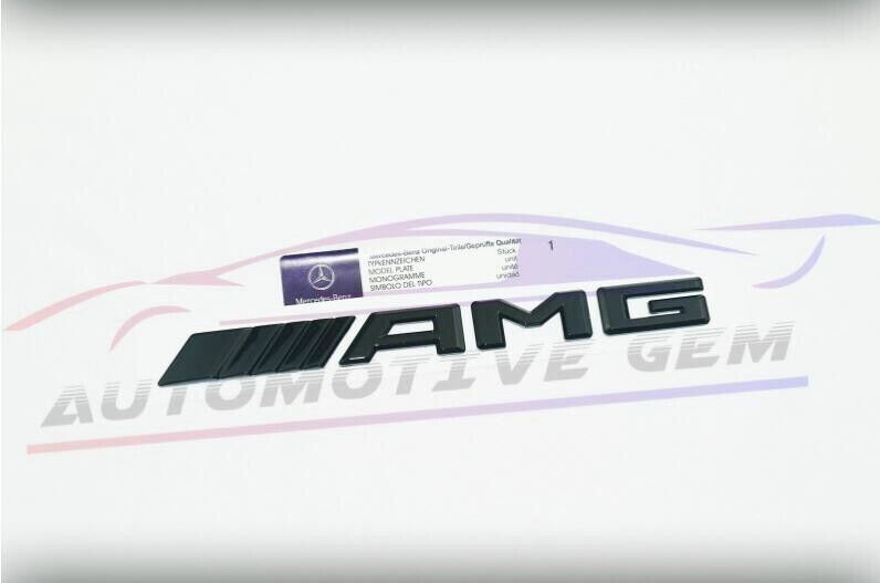 AMG Emblem GLOSS BLACK Rear Trunk Lid Badge Letter Logo OEM 3D for AMG