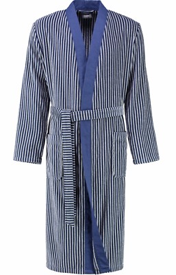 Cawö Herren Bademantel Saunamantel WalkVelours Qualität blau 2843 17