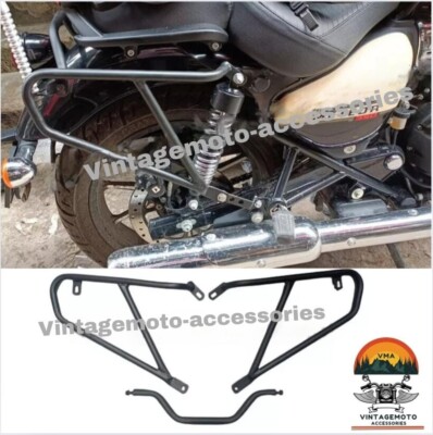 Mounting Pannier Rail Saddle Bag Stay Fit For Royal Enfield Meteor