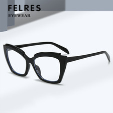 Women Cat Eye Blue Light Blocking Eyeglasses Clear Lens Classic Glasses Frames