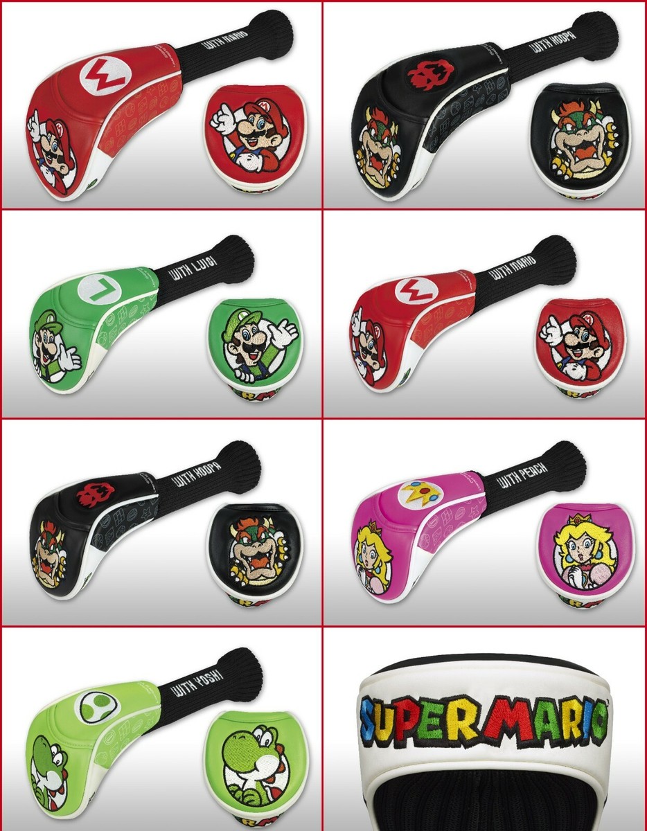 [新品未使用］92 GOLF PRO MENRYDER CUP M1size42 Enjoy Golf Super Mario Head Cover Luigi Yoshi Peach Bowser