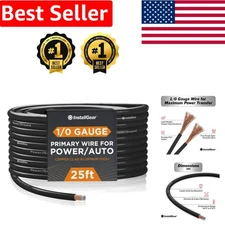 Versatile 1/0 Gauge 25ft CCA Wire - Ideal for Automotive & Home Audio Projects