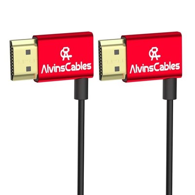 Left Angle 8K 2.1 HDMI Cable for Sony A7 A9 BMPCC Canon C70 Atomos SmallHD 30cm