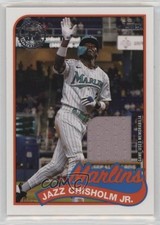 2024 Topps Series 1 1989 Topps Baseball Relics Jazz Chisholm Jr #89BR-JC 11oh