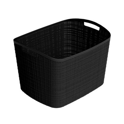 Set of 2 XL 30.5L Jute Decorative Plastic Organization and Storage Baskets - Per