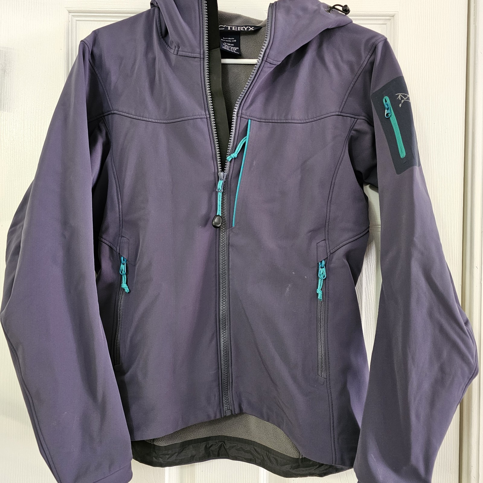 Arc'teryx Gamma Women's Small Softshell Hooded Jacket Full Zip Blue Gray thumbnail 4