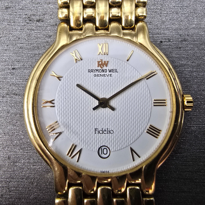 最終値稼働品RAYMOND WEIL 4802-318K GOLD PLATED Raymond Weil 4802 Fidelio Unisex 18k Gold Plated Watch for sale