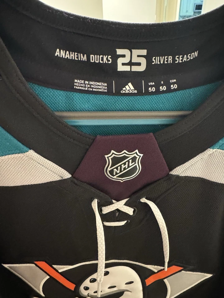 Camiseta deportiva auténtica de los Anaheim Ducks 25 aniversario / "temporada plateada" Foto 2 de 4