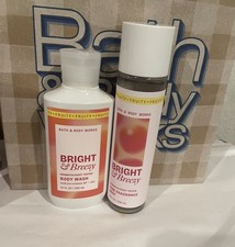 Bath Body Works Bright Breezy Fine Fragrance Body Mist Body Wash Set of 2