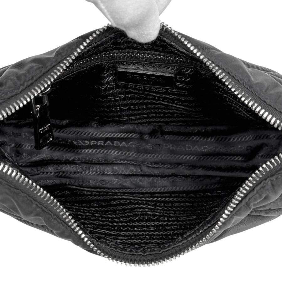Prada Re-Nylon 1BD290 Padded Nylon Shoulder Bag Black with Pouch #BS379 thumbnail 8
