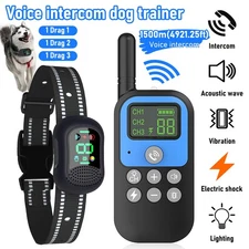 1500m Electric Dog Training Collar Voice Walkie-Talkie Pet Remote Control 2025
