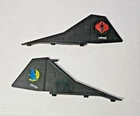 Vintage GI JOE Parts - Night Raven Jet - Left & Right Stabilizer Fins - 1986