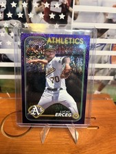 2024 Topps Update Series Lucas Erceg #US93 Purple Holo Foilboard /799 Athletics
